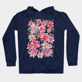 Pink Floral Pattern Hoodie